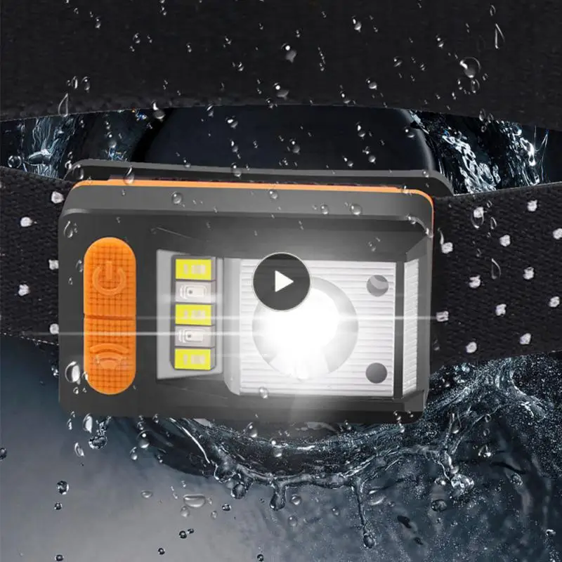 

Light Hikking Headlight Adjusted 60° Smart Sensor Riding Headlamp Outdoor Lantern Fishing Searchlight Small 800mah Led Induction