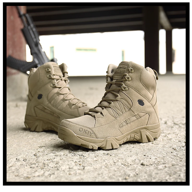 2023 Tactical Boots Military For Men Snowboots Waterproof Male Casual Shoes Trail Footwear Leather Hunting Tourism Mountain Shoe