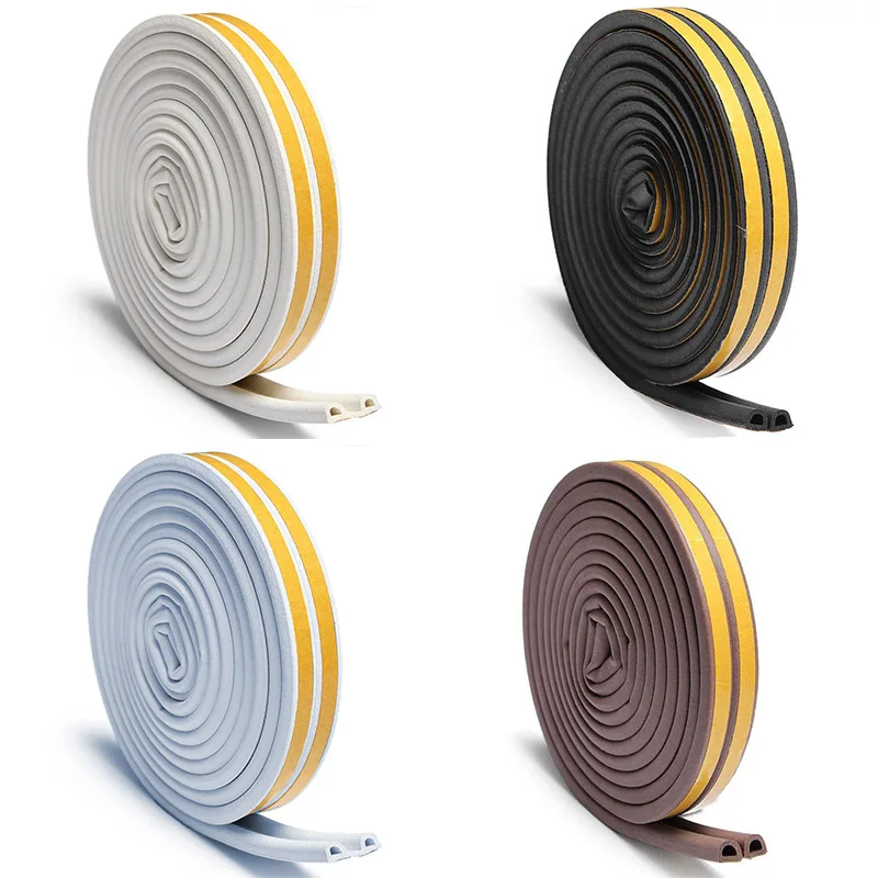 

Self Adhesive D Type Doors Window Foam Seal Strip Soundproofing Anti-Collision Rubber Seal Window Door Foam Seal Strip Home