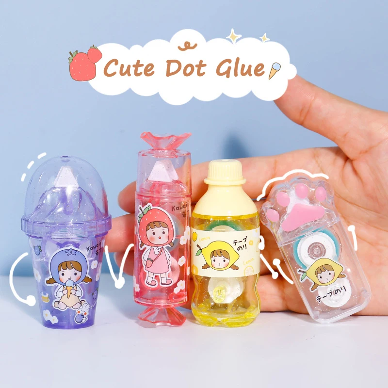 

Cute Modeling Dispensing Students with Large-capacity Double-sided Adhesive Transparent Paper Tape Tape Correction Tape Tape