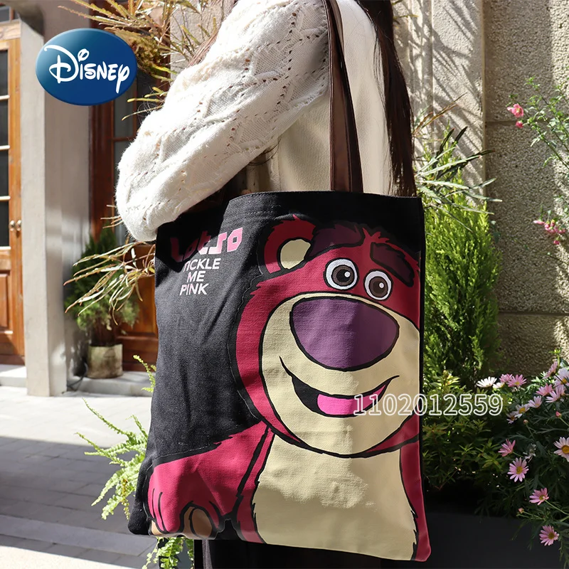 Disney Mickey New Women's Handbag Cartoon Fashion Women's Shoulder Bag Luxury Brand Canvas Storage Bag Original Large Capacity