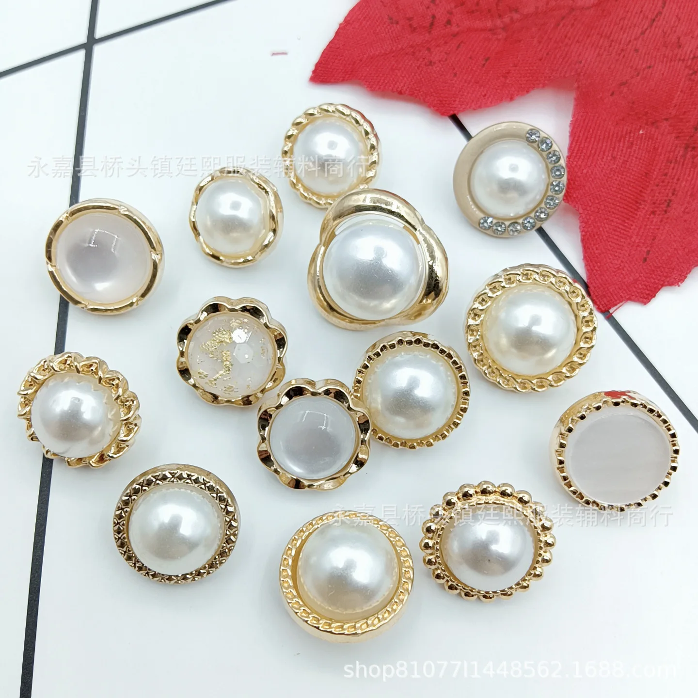 

Metal Pearl Buttons, High Foot Gold Decorative Buttons, Shirt Cardigan Buttons, Sleeve Buttons, Collar Buttons, Skirt Cardigan S