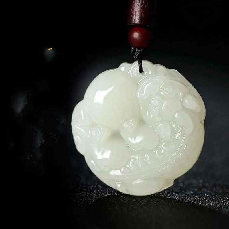 

Hot Selling Natural Hand-carve Jade Fortune Pixiu Necklace Pendant Fashion Jewelry Accessories Men Women Luck Gifts