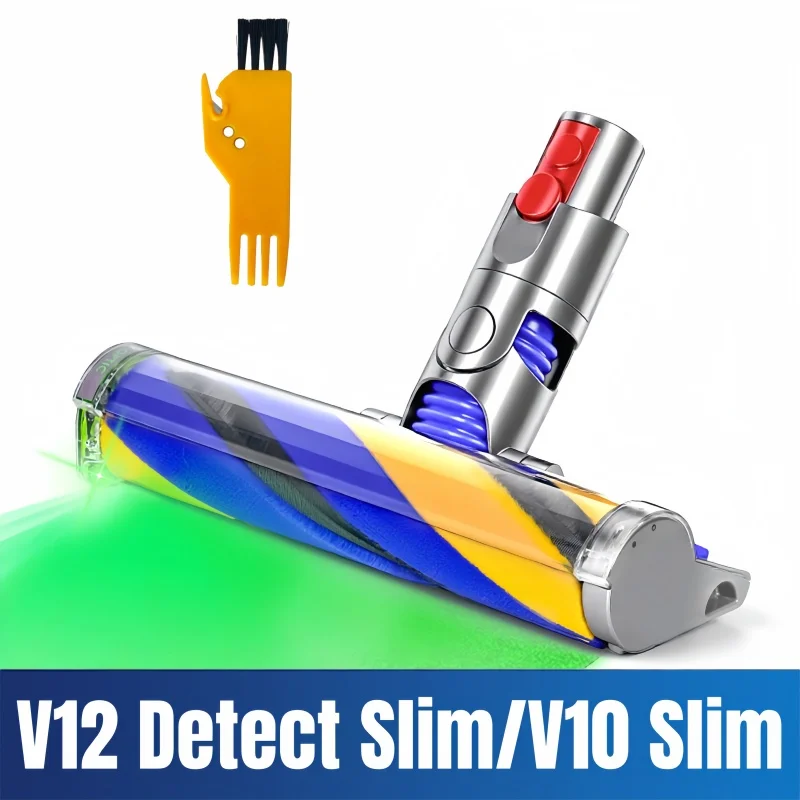 

Насадка V12 LED Fluffy Soft Roller QJYvePro для Dyson V12 Detect Slim/V10 Slim