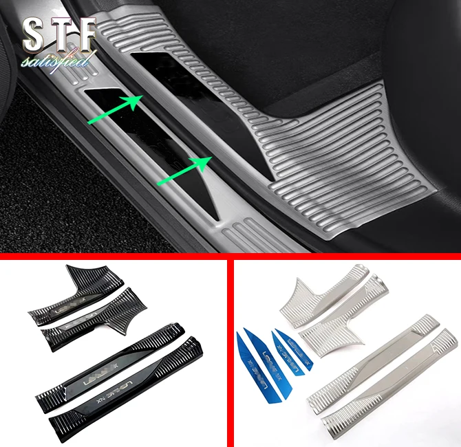 

Stainless Steel Interior Inner Door Sill Protectors For Lexus NX-Class AZ20 NX250 NX350 NX450 2021 2022