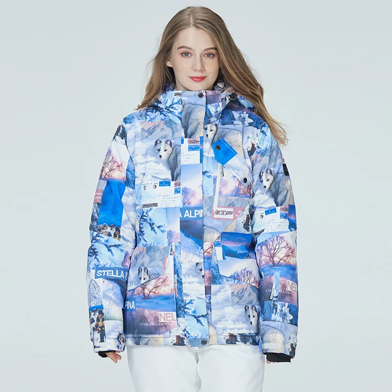 Мужские и женские лыжные куртки Мужская зимняя теплая ветрозащитная