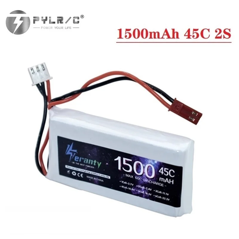 

7.4V 1500mAh Lipo Battery 2S For RC Quadcopter Helicopter Boat Drones Spare Parts With XT30 XT60 Plug 45C Rechargeable batteries
