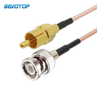 1pcs bnc male to rca male plug connector rg316 cable 50 ohm rf coaxial pigtail extension jumper cord video adapter 10cm 10m