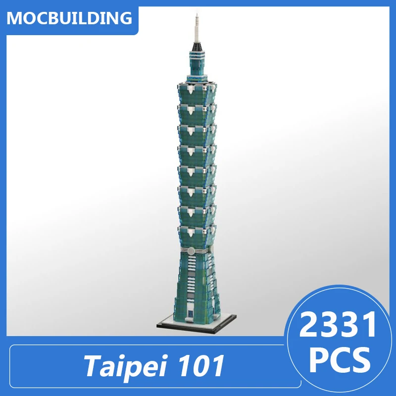 

Taipei 101 1:800 Scale Model Moc Building Blocks Diy Assemble Bricks Architecture Educational Creative Kids Toys Gifts 2331PCS
