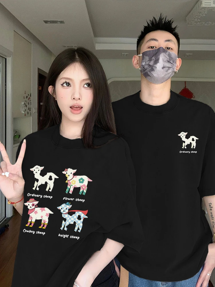 Женская футболка с коротким рукавом мультяшным принтом