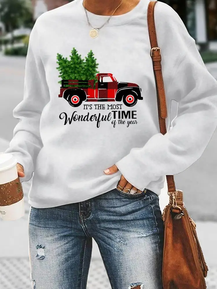 

Свитшот женский праздничный с надписью "Merry Christmas"