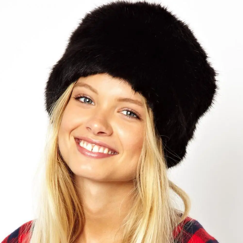 

Fuzzy Bucket Hat Cozy Winter Fashion Faux Fox Fur Bucket Hats for Women Thickened Fluffy Fashionable Accessories Thickened Fuzzy
