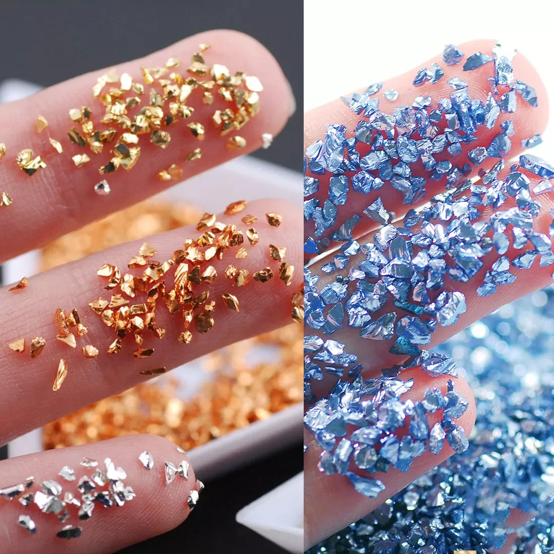 

Glass Metallic Crushed Stone Filler Artificial Crystal DIY Coaster Filling Nail Fragment Glitter Color Sequins Accessories