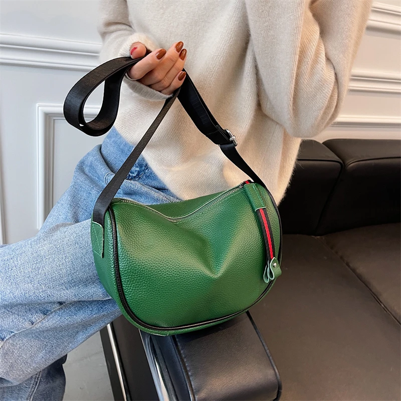 2023 Handbags Women Bags Designer Messenger Bags Genuine Leather Female Shoulder Bags Saddle Bag  Ladies Luxury Handbag Black