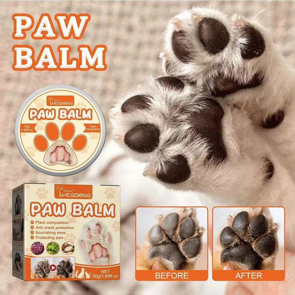 

Pet Paw Balm 50g Paw Soother Natural Ingredients Dog Feet Balm Paw Lotion Soothing Balm Safe Cream For Dog Cat Puppy Kitten F6T1