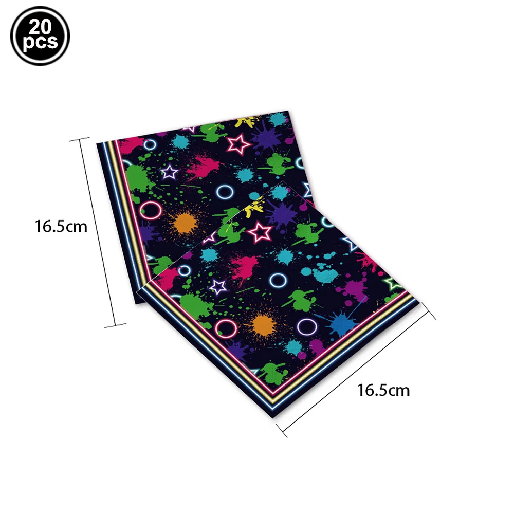 Светящиеся неоновые тарелки для вечеринок чашки салфетки скатерть посуда