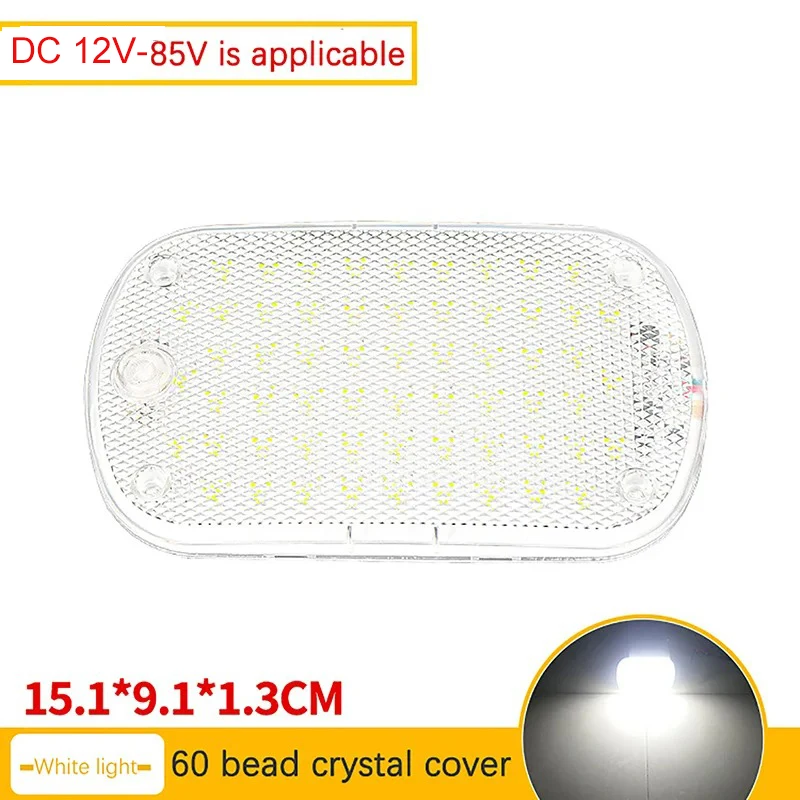 

60LED автомобильный внутренний светильник, потолочный светильник для автофургона, полоса с переключателем, внутреннее освещение автомобиля, кемпер, пекарь, автобус, лодка, грузовик, потолочный светильник