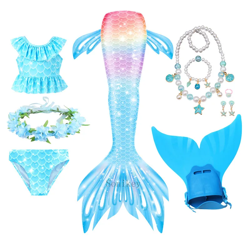 Детский женский костюм Русалочки пляжная одежда для косплея Хэллоуина |