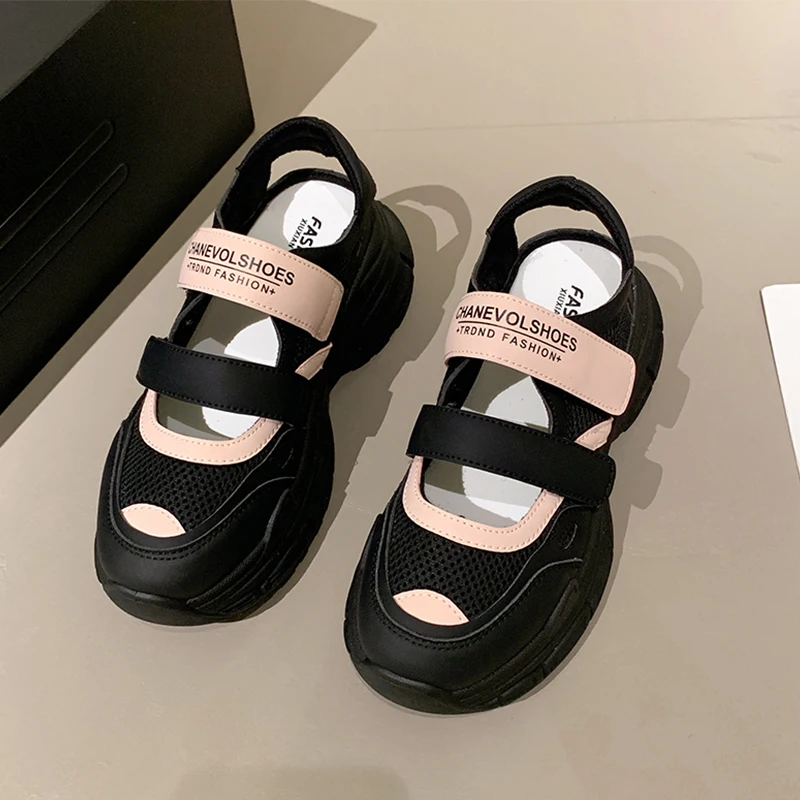 

Женские сетчатые спортивные сандалии, повседневная обувь на платформе, кроссовки, прогулочные лоферы, модная обувь для бега, походов, Новинка лета 2023