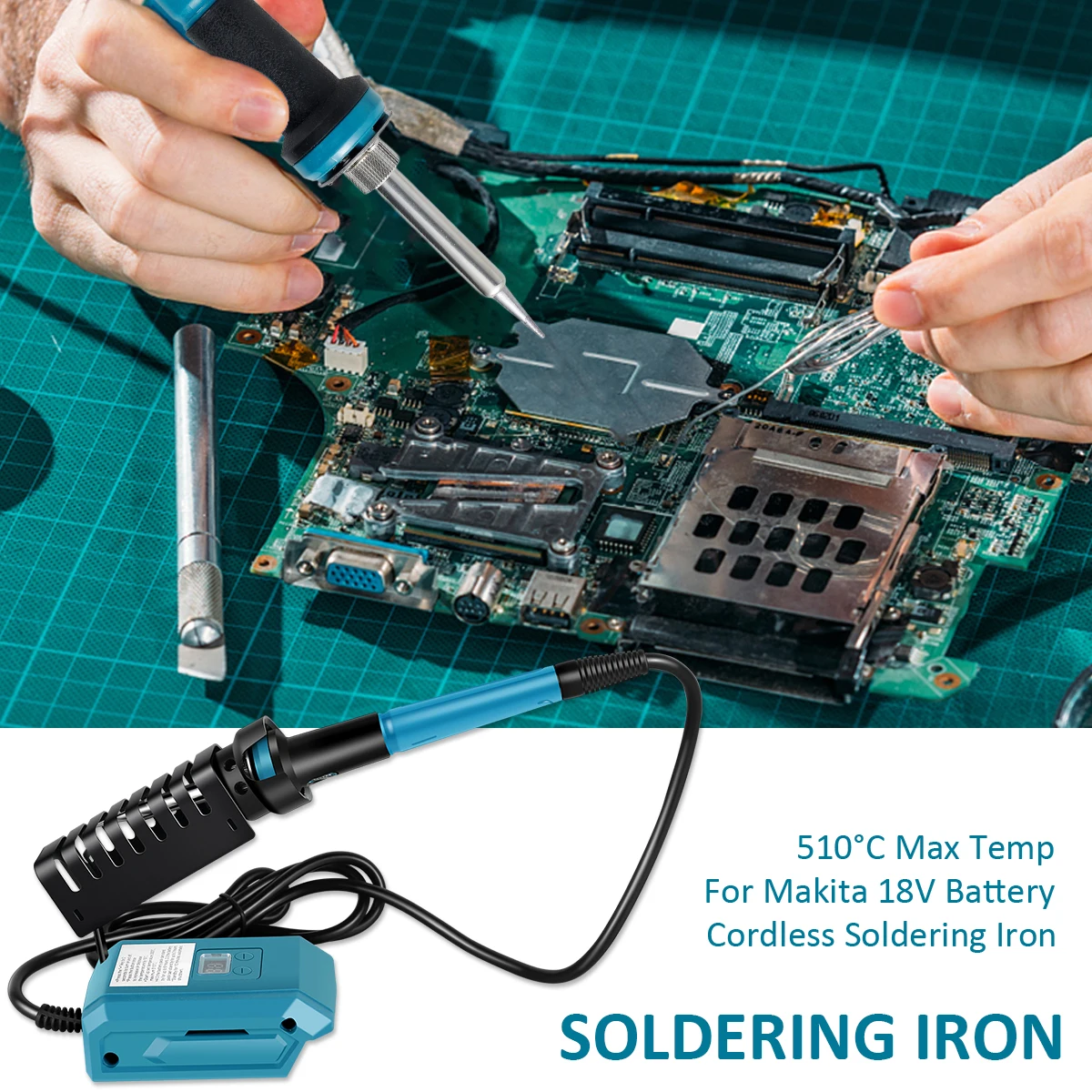 

NewElectric Soldering Iron Portable 60W Soldering Welding Iron Tool with Adjustable Temperature 300-510℃ Professional Household