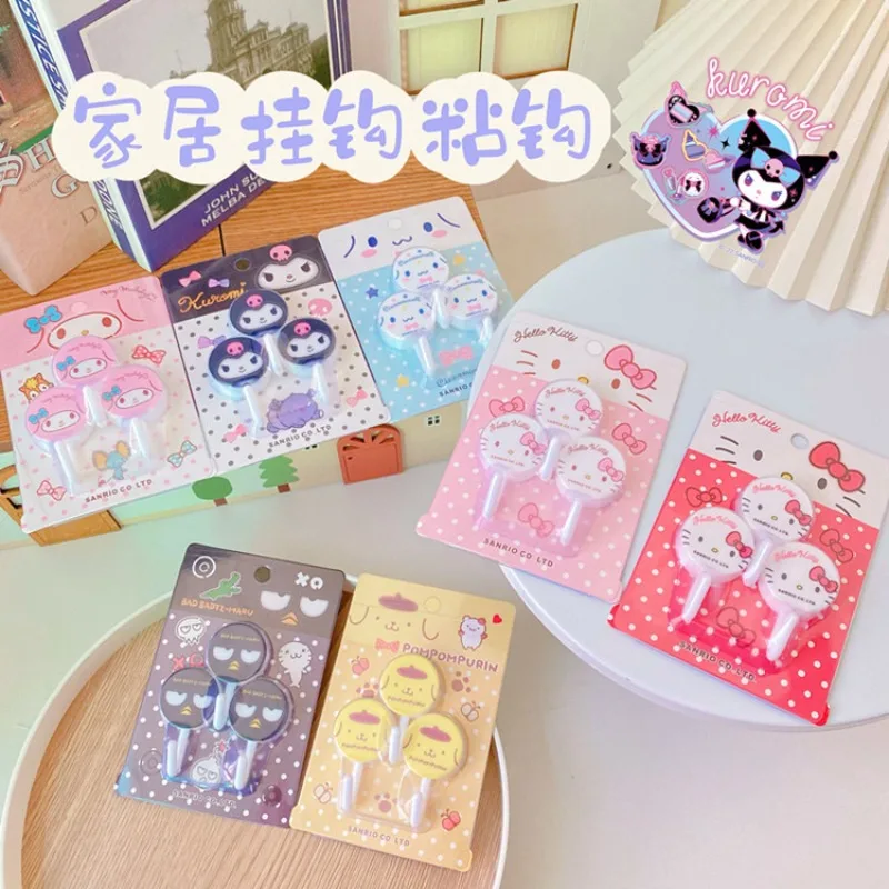 Sanrio мультяшный настенный крючок без следов Hello Kitty Мелоди коричной Аниме фигурки