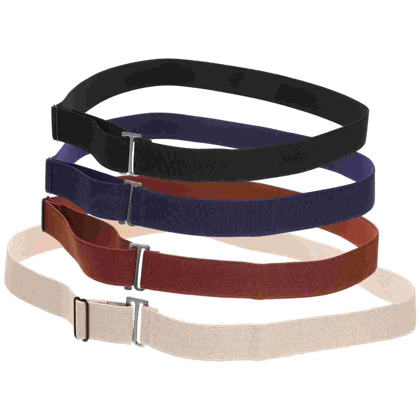 

4 Pcs Belt for Trouser Elasticity Women Jeans Rubber Band Waist Miss Sashes