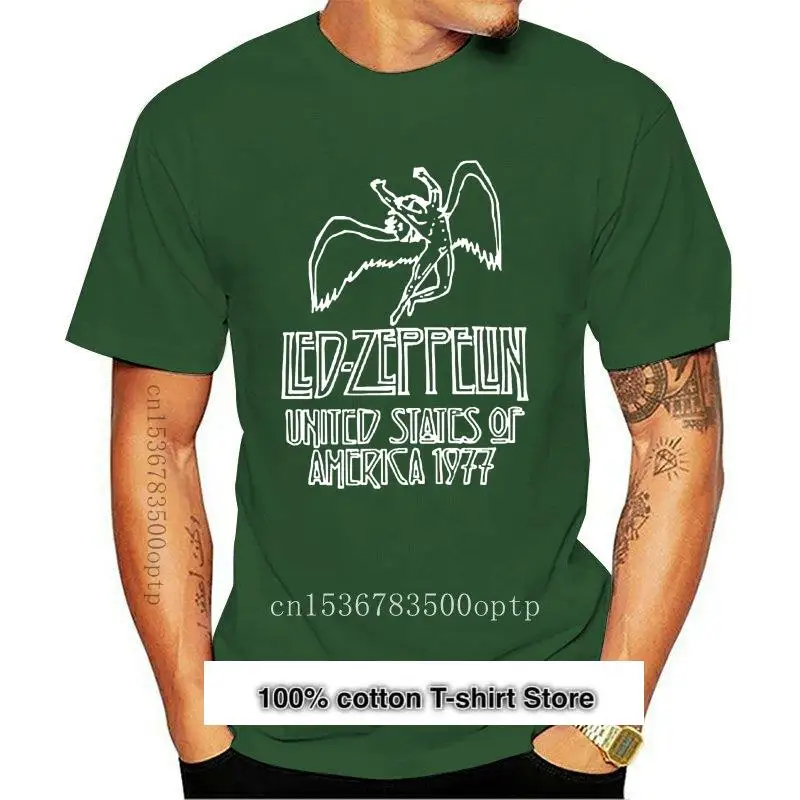 

Camiseta Vintage Led Zepplin para hombre, camisa blanca y negra de manga corta, envío gratis, novedad de verano
