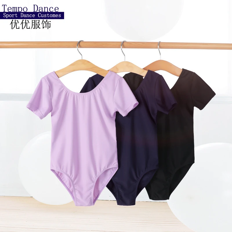 

Girls Ballet Dance Costume Short Sleeve Cotton Kids Turnpakje Leotard Girls Gymnastics Dancewear Leotard for Ballet