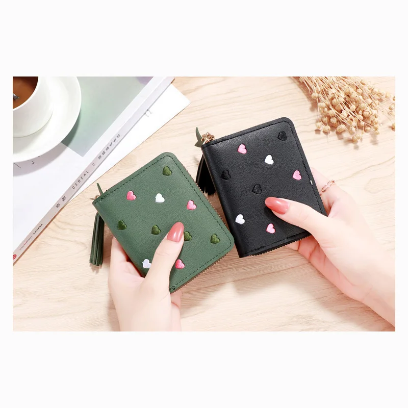 Women Wallet Purses Luxury Love Heart Wallet for Ladies Girl Money Pocket Card Holder Female Wallets Phone Clutch Bag Coin Purse