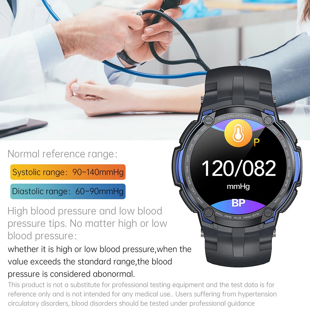 SENBONO 2022 New V6 Health Smart Watch Men ECG+PPG Blood Pressure Heart Rate Monitor Clock IP68 Waterproof Smartwatch Women