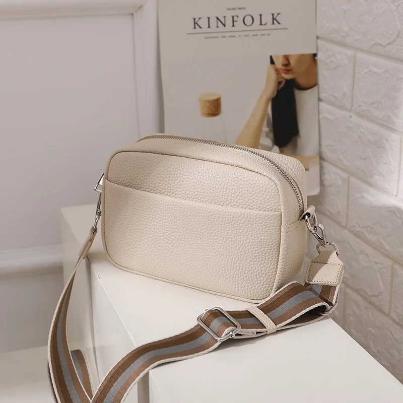Wide Strap Women Crossbody Bags Solid Classic Ladies Handbags Luxury Square Women Bags Shoulder Crossbody Sling Bags For Femele