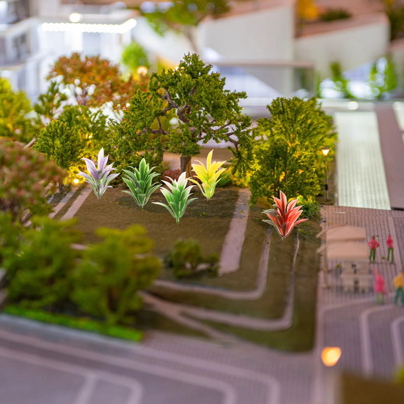 50 шт. модель песочного стола материал растения кустарник миниатюрная групповая