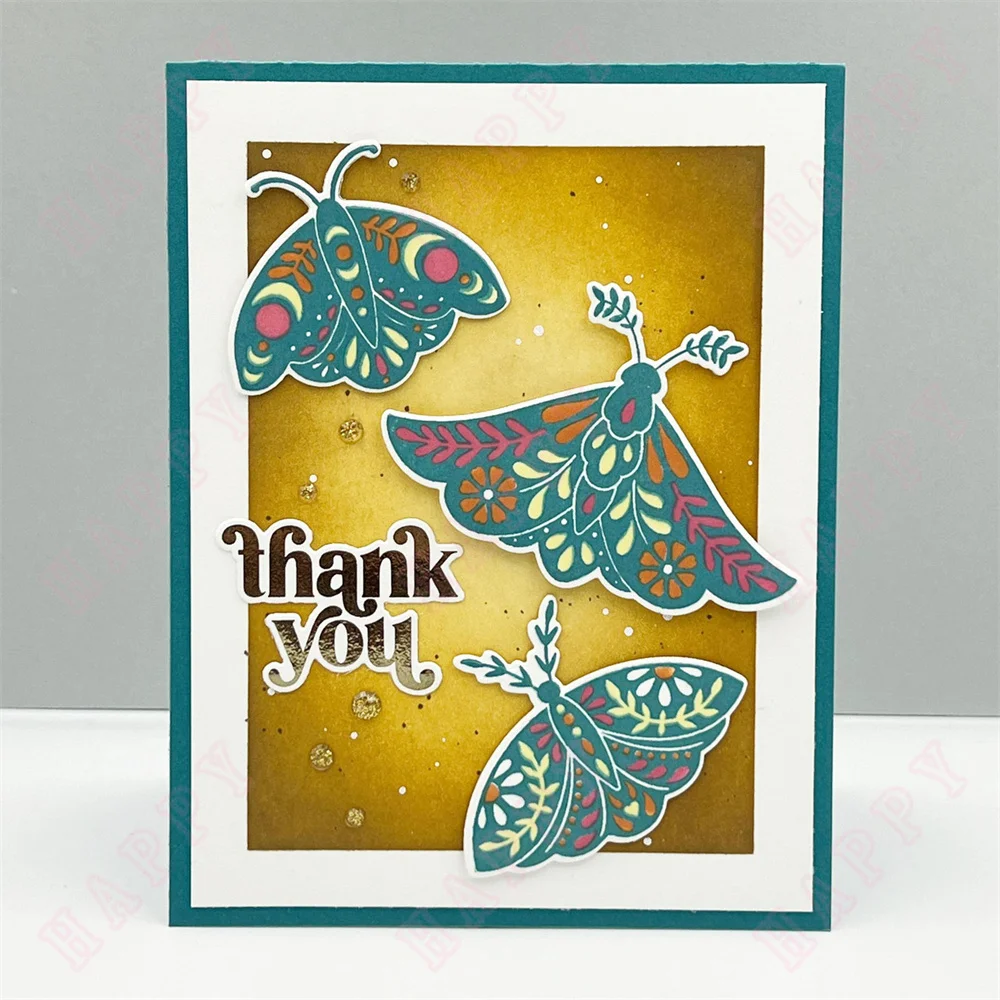 Здравствуйте причудливые крылья Набор для изготовления открыток трафареты