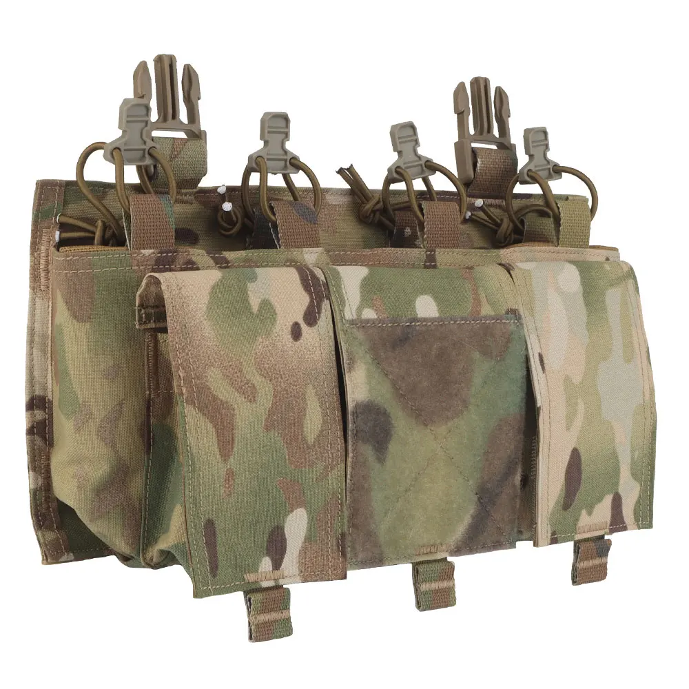 Фото Tactical Quad 5.56 Magazine GP Pouch Placard QASM Пряжка Передняя панель для CPC FCSK ARC JPC Plate Carrier Страйкбольный охотничий жилет №1