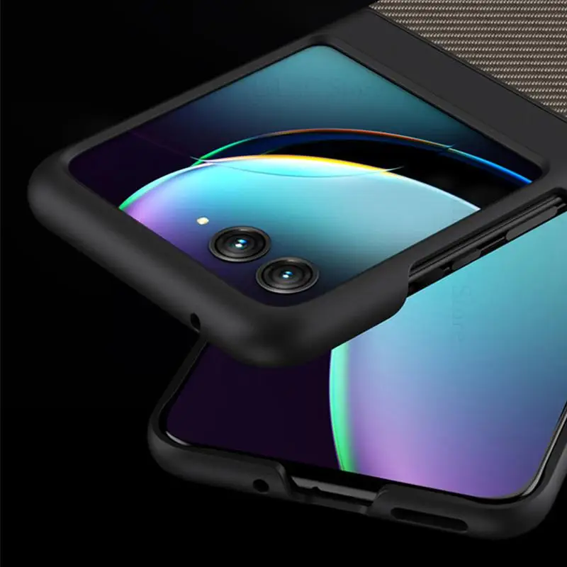 Capa For Motorola Razr 40 Ultra 5G Carbon Fiber Shockproof Case For Moto Razr 2023 gen 4 3 5G Ultra Slim Protective Flip Cover