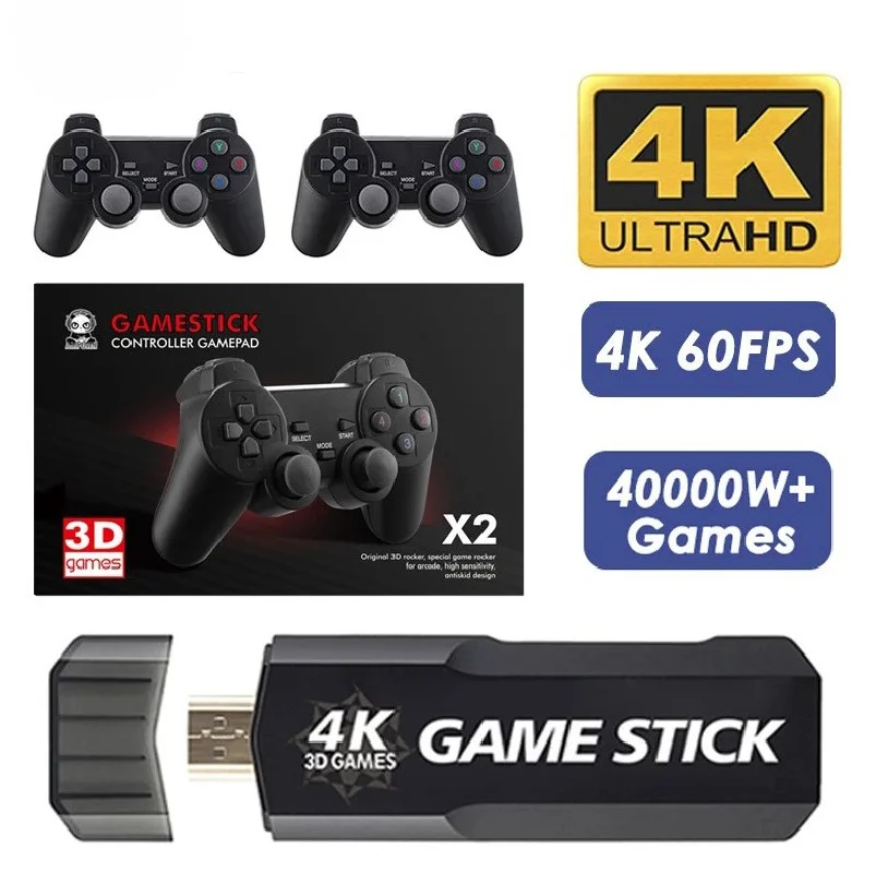 

2023 New GD10 Game Stick 4K Retro Video Games Console with Wireless Controller, 128G Storage Built-in 40000 Games for PS1