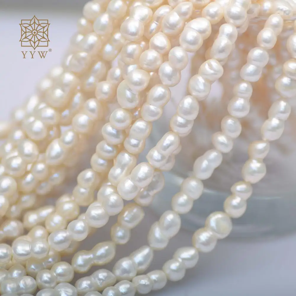

White 7-9mm Cultured Baroque Freshwater Natural Pearl Beads Sold Per 38-40 Cm Strand For Jewelry Making Diy Earring Accessories