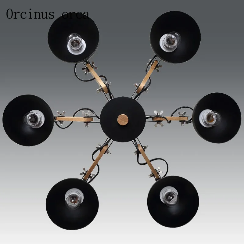 Скандинавская современная простая деревянная люстра для гостиной спальни