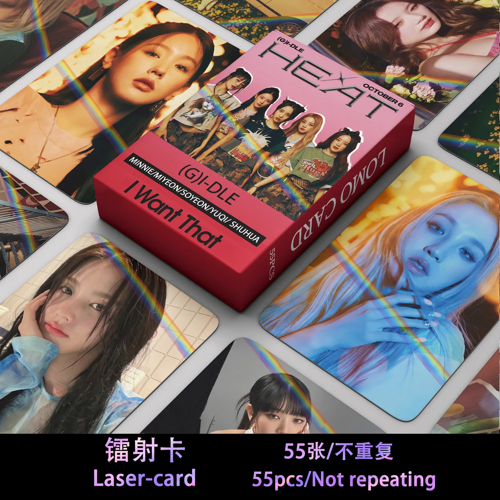 

55 шт./набор Kpop гидл ломо-карты новый альбом горячие лазерные карты HD фотокарты для девочек Фотокарта для любителей коллекционный подарок