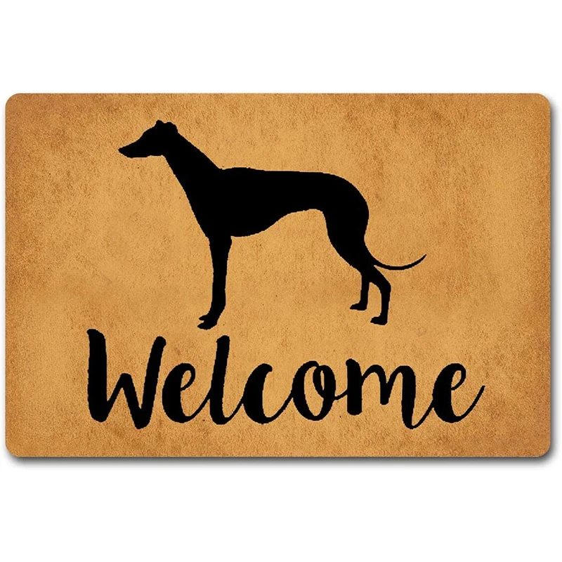 

Welcome Mat Funny Welcome Dogs Mat Home Decor Rubber Anti-Slip Entrance Door Floor Mat Front Porch Decor Door Mat Area Rug