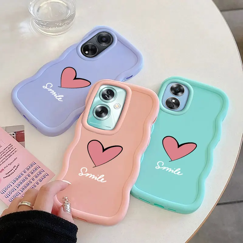 Модный чехол для телефона с волнистыми краями OPPO A16K A17 A38 A57 A58 A60 A76 A78 A79 A98 4G
