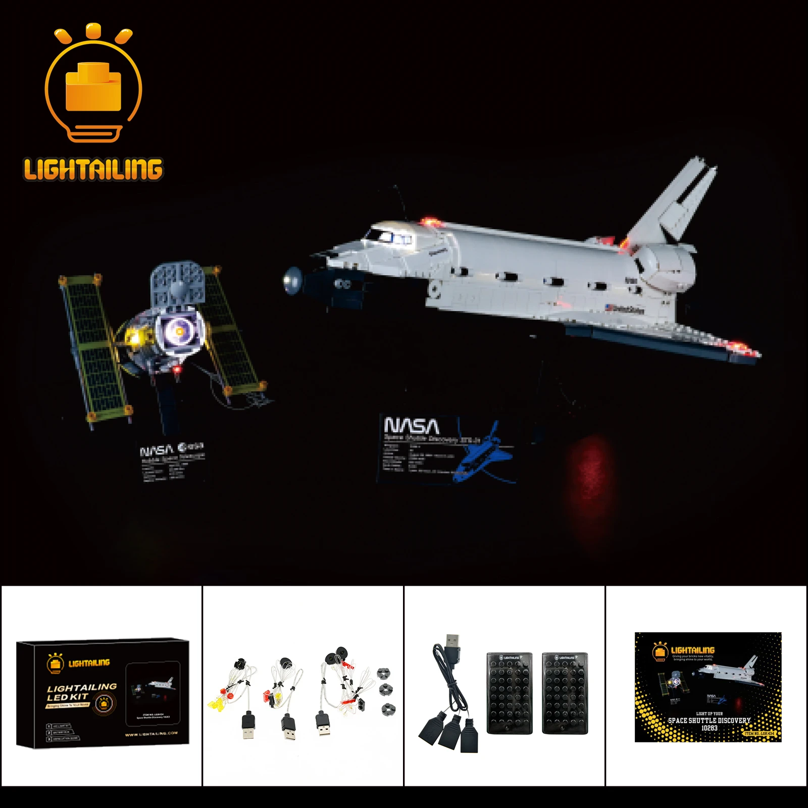 

LIGHTAILING LED Light Kit for 10283 Space Shuttle Discovery Building Blocks Set (NOT Include the Model) Bricks Toys for Children