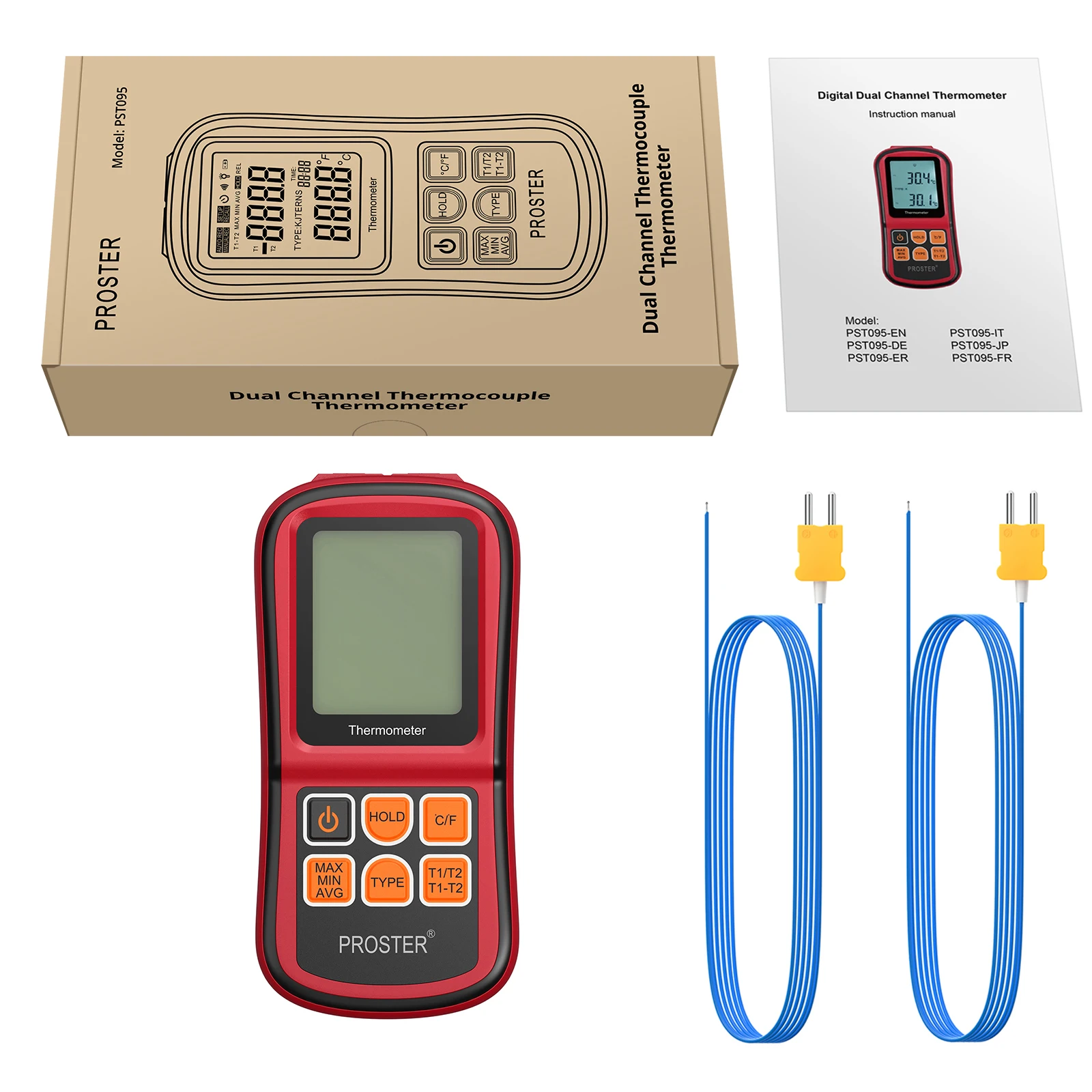 

Двухканальный цифровой термометр для аквариума, с ЖК-дисплеем
