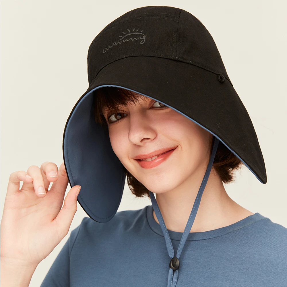 

US Stock OhSunny Summer Sun Hat UPF50+ Sun Protection Adjustable Foldable Breathable Large Wide Brim Soft Sun Hats for Women