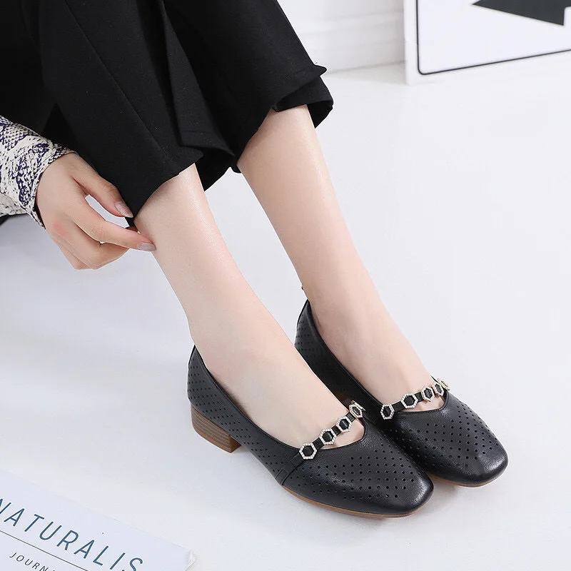 Мокасины из воловьей кожи на плоской подошве весну и лето