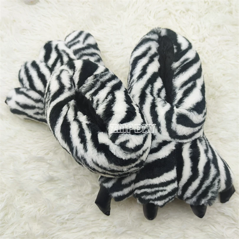 

New Arrival Animal Paw Slippers For Boy Girl Unisex Cut Monster Claw Slippers Unisex Creative Home Furry Slides Cotton Shoes