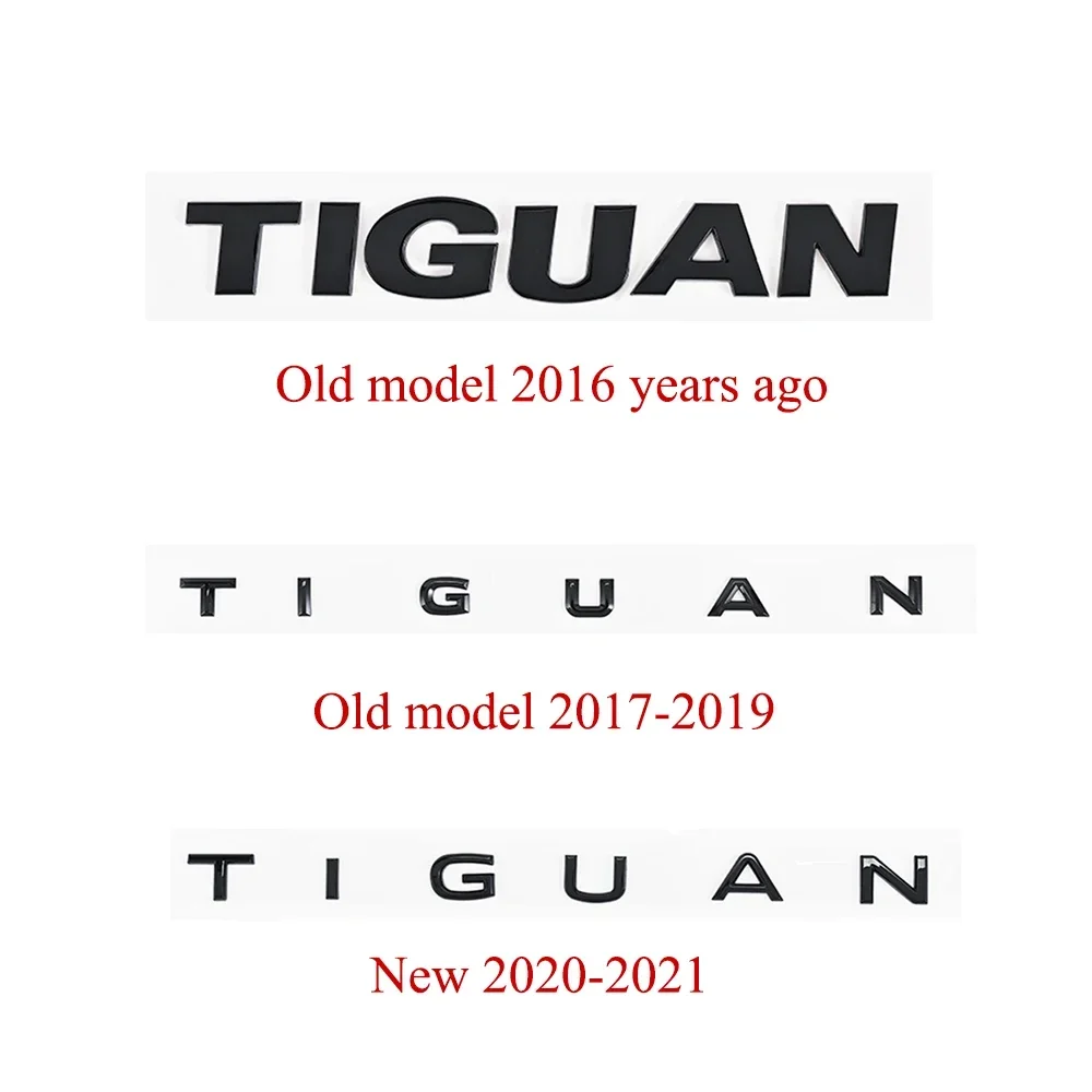 

Значок с надписью автомобиля, эмблема на задний багажник, наклейка для Tiguan 16-21, аксессуары для стайлинга автомобилей, черный, серебристый цвет