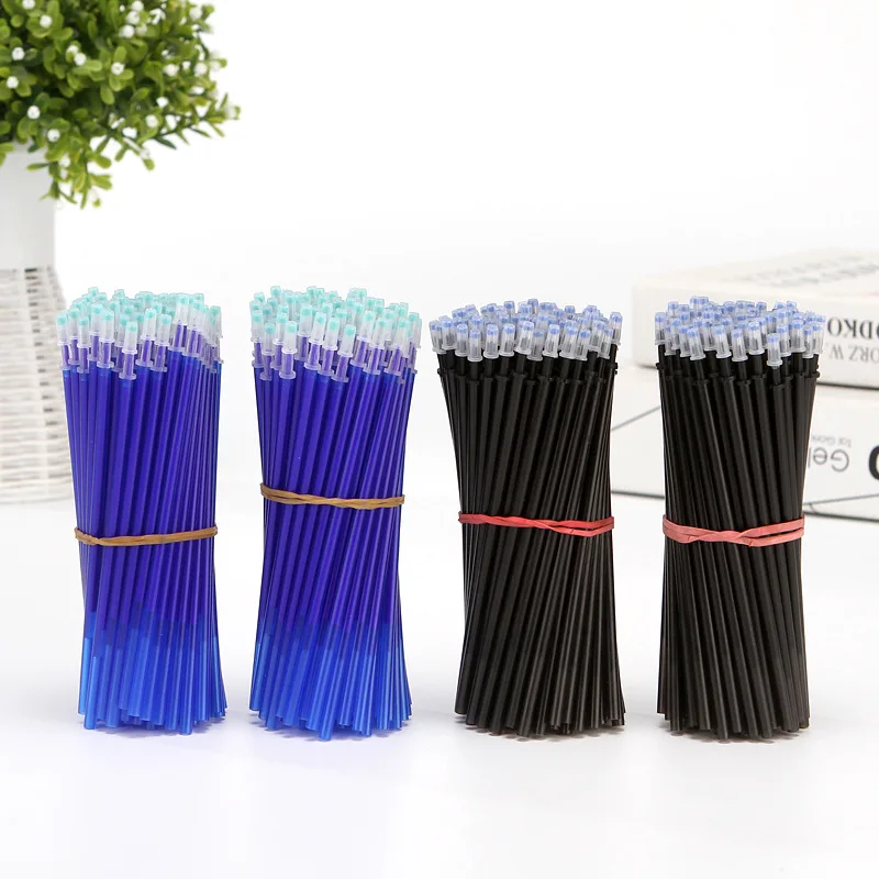 

100 Pcs/Set Office Signature Shool Gel Pen Refill Rod Magic Erasable Pen Refill Accessories 0.5mm Blue Black Ink Writing Tools