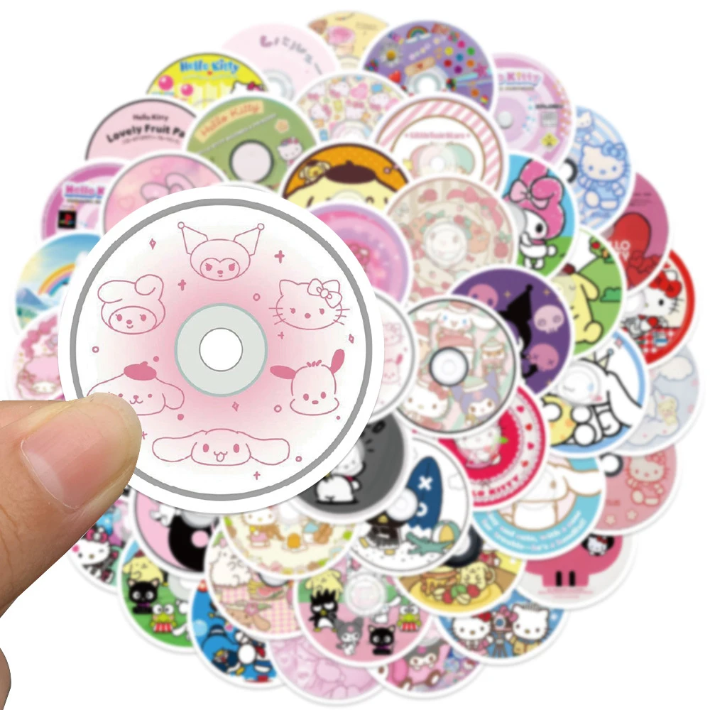 Наклейки Sanrio CD с записью в эстетике наклейки для ноутбука телефона милые