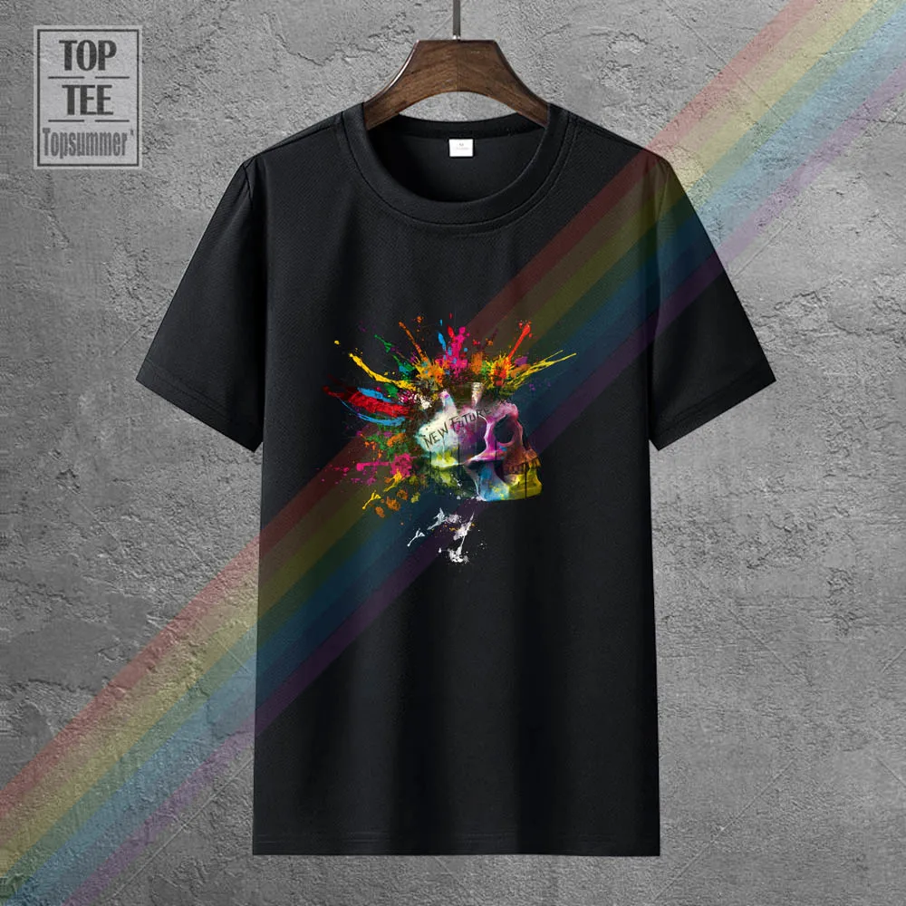 

Neon Skull Mens T-Shirt Glow Uv-Blacklight Punk Cool Rave Psy Festival Club Wear